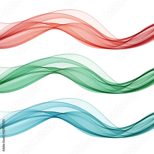 Set of colored waves. Wave pattern. Design element. eps 10
