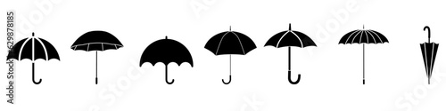 Umbrella icon vector set. rain illustration sign collection. weather symbol or logo.