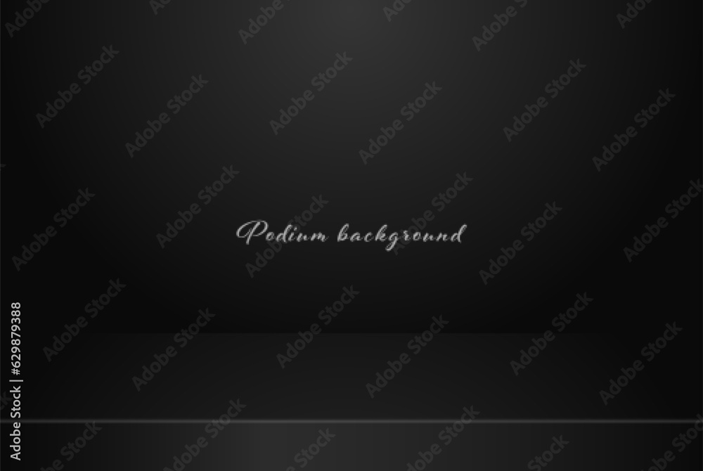 Black studio background for product presentation. eps 10 Black studio background for product presentation. eps 10