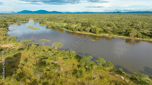 Aerial view of Nyerere national Park in Tanzania © STORYTELLER