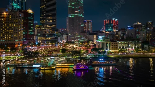 Sai Gon Water bus in Bach Dang park, Ho Chi Minh City, Viet Nam