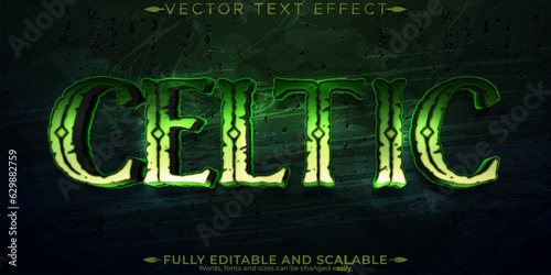 Vikings thor text effect, editable norseman and nordic text style