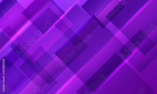 blue violet square tiles pattern with shine light abstract technology background