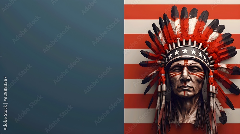 Obraz premium Us indeginous day background . Generatgive ai .