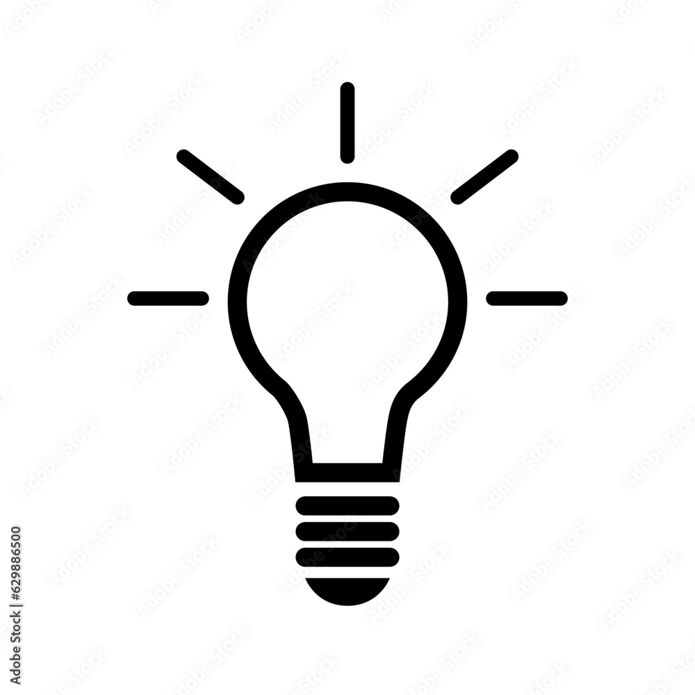 Light bulb icon, contemporary design, vector illustration Light bulb icon, contemporary design, vector illustration