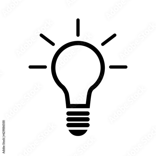 Light bulb icon, contemporary design, vector illustration