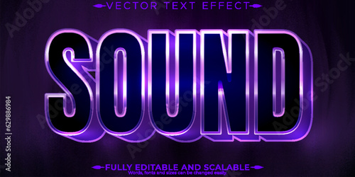 Party text effect, editable club and event text style