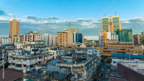 Aerial view of Dar Es Salaam city in Tanzania