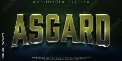 Viking text effect, editable nordiv and scandinavian text style