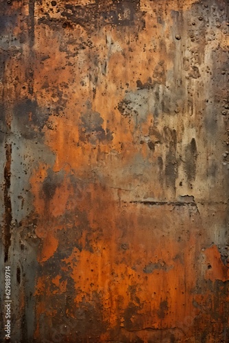 Rusty metal texture background. ai generative art