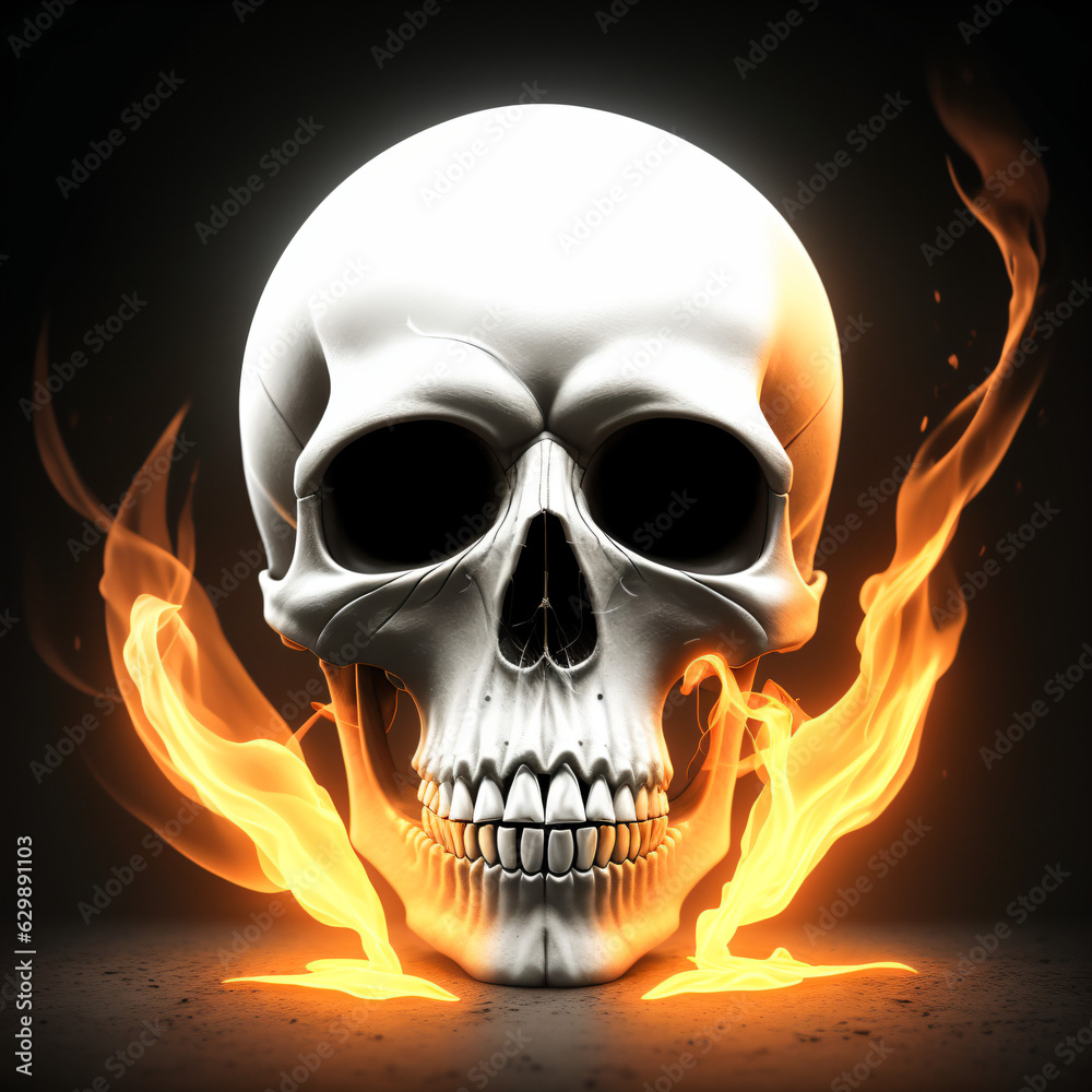skull and crossbones, generated with AI