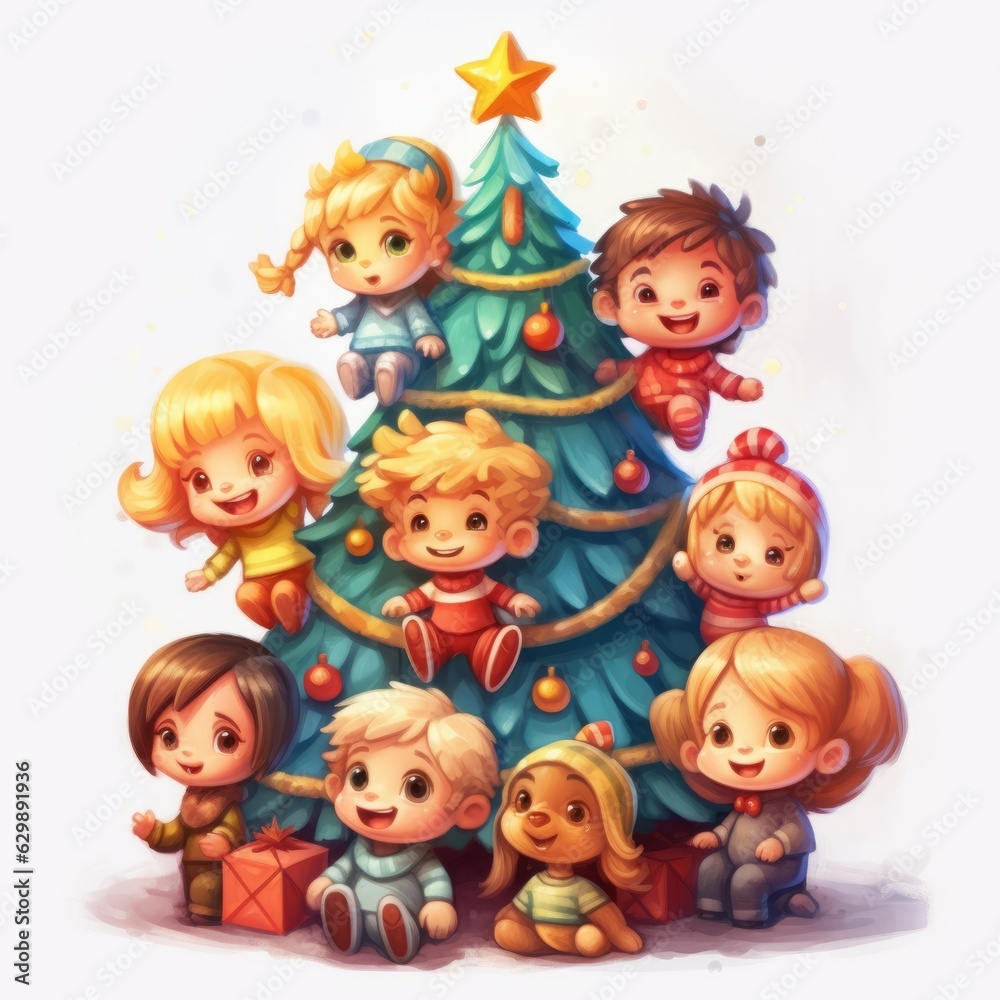 Christmas Themed Character Graphics Element created with Generative AI Christmas Themed Character Graphics Element created with Generative AI