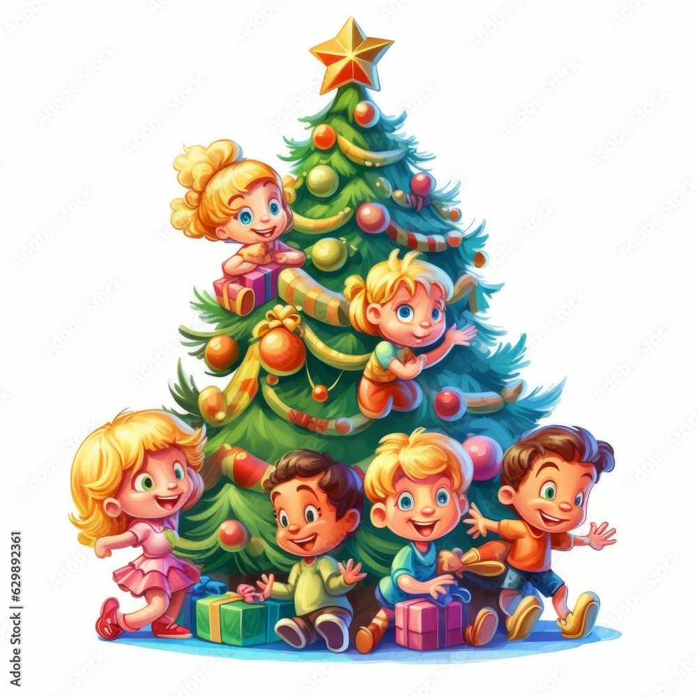 Christmas Themed Character Graphics Element created with Generative AI Christmas Themed Character Graphics Element created with Generative AI