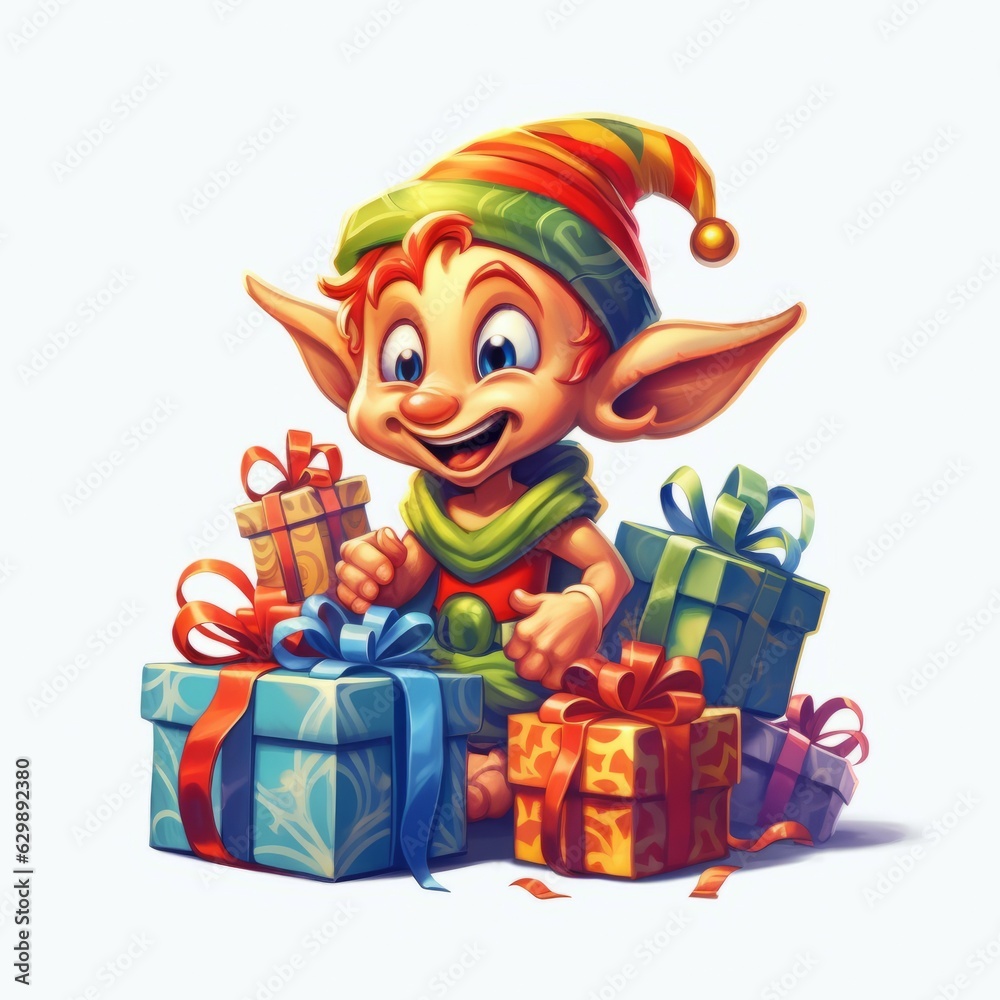 Christmas Themed Character Graphics Element created with Generative AI Christmas Themed Character Graphics Element created with Generative AI