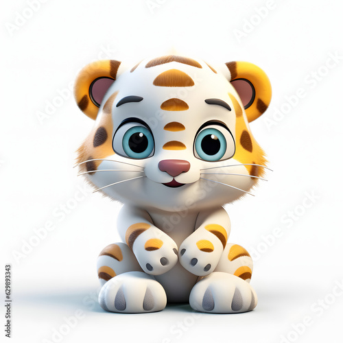 Cute Tiger 3d animation Made with Generative AI