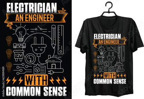 Electrical Engineering Svg T-shirt Design. Funny Gift Electrical Engineering T-shirt Design For Electrical Engineer. Typography, Svg, Custom, Vector t-shirt design