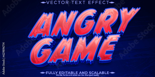 Game cartoon text effect, editable comic and funny text style