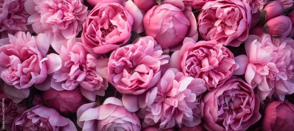 Peony flower texture. Valentine and wedding day background. Generative AI technology. Peony flower texture. Valentine and wedding day background. Generative AI technology.