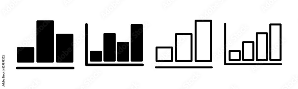 Growing graph Icon set illustration. Chart sign and symbol. diagram icon Growing graph Icon set illustration. Chart sign and symbol. diagram icon