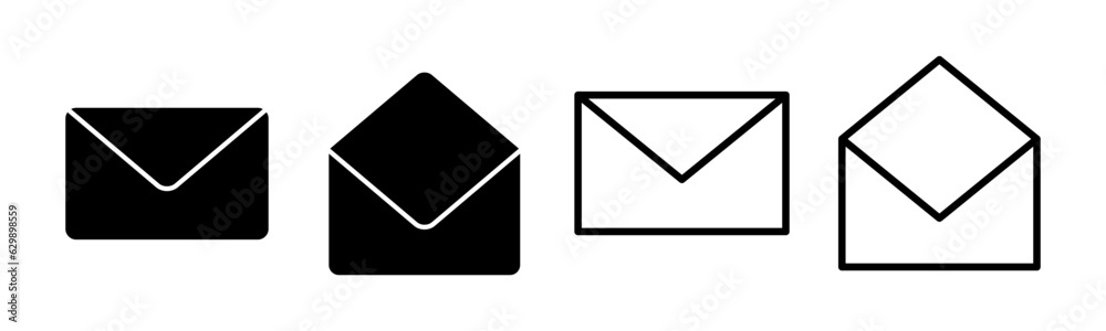 Mail icon set illustration. email sign and symbol. E-mail icon. Envelope icon Mail icon set illustration. email sign and symbol. E-mail icon. Envelope icon