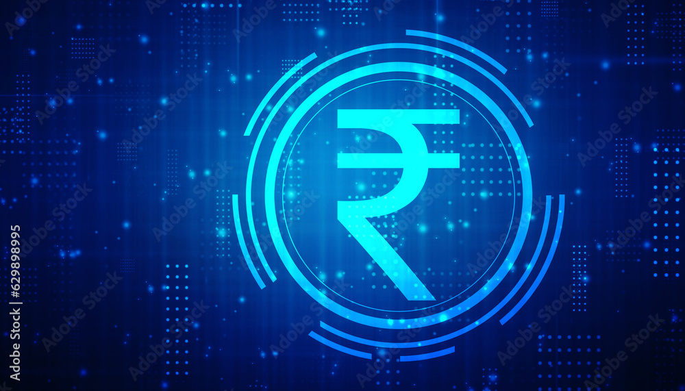 Indian Rupee symbol on financial Background, Growth of Indian stock market, Abstract finance background, Stock market Concept background Indian Rupee symbol on financial Background, Growth of Indian stock market, Abstract finance background, Stock market Concept background