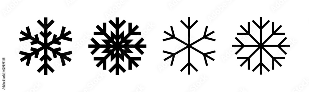 Snow icon set illustration. snowflake sign and symbol Snow icon set illustration. snowflake sign and symbol
