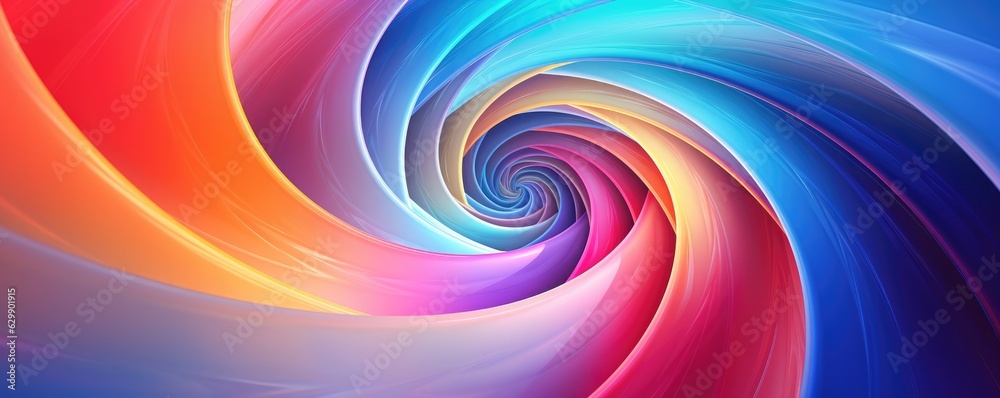 Magic and colorful spiral, space and universe abstract wallpaper. Generative Ai. Magic and colorful spiral, space and universe abstract wallpaper. Generative Ai.