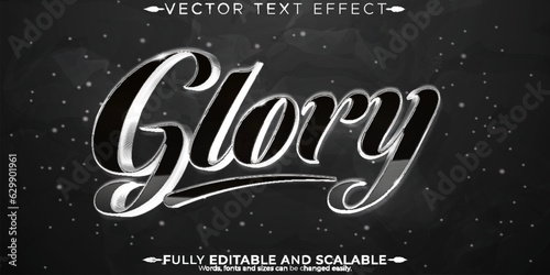 Glory luxury text effect, editable shiny and elegant text style