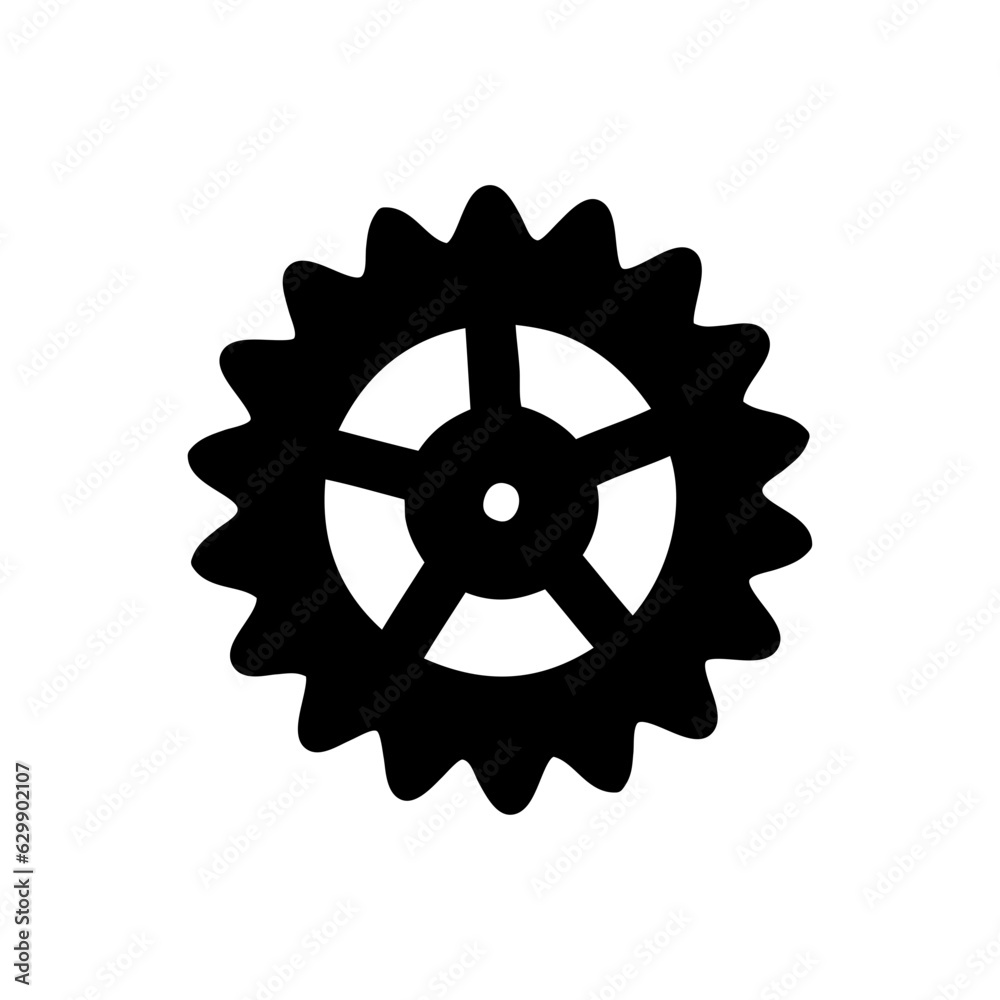 Cogwheel flat machine gear icon