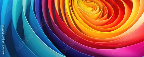 Magic and colorful spiral  space and universe abstract wallpaper. Generative Ai.