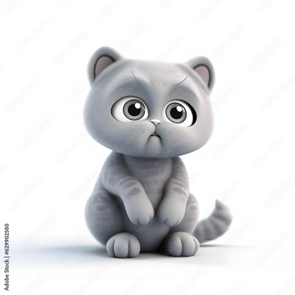 cute cat 3d animation Made with Generative AI cute cat 3d animation Made with Generative AI