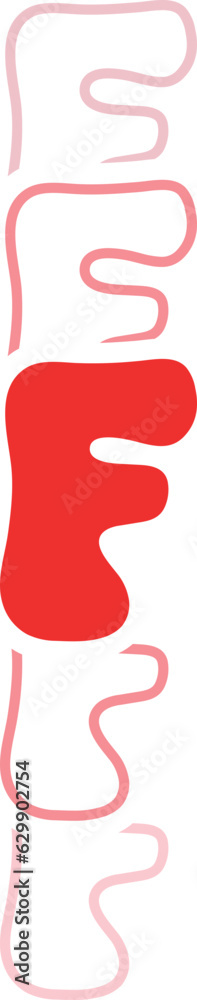 Retro Stacked Font F Retro Stacked Font F
