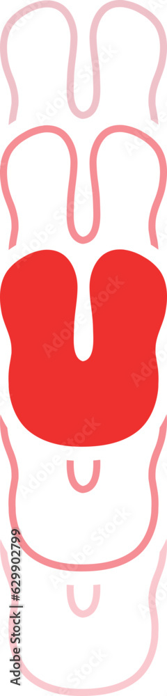Retro Stacked Font U Retro Stacked Font U