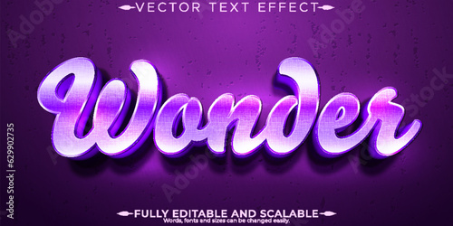 Wonderer magic text effect, editable witch and mystery text style