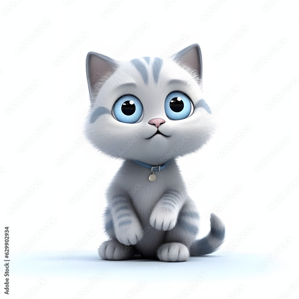 cute cat 3d animation Made with Generative AI cute cat 3d animation Made with Generative AI