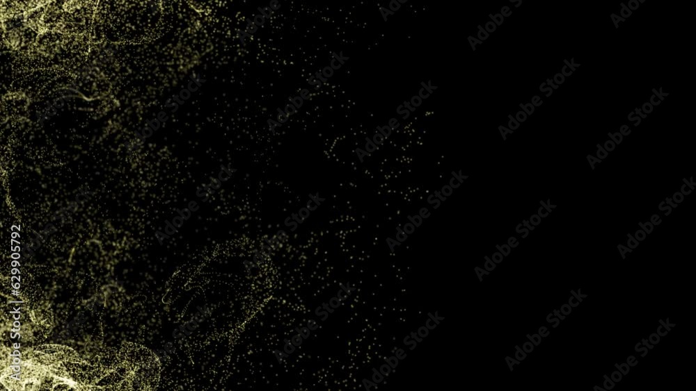 Gold Fluid Particles Background