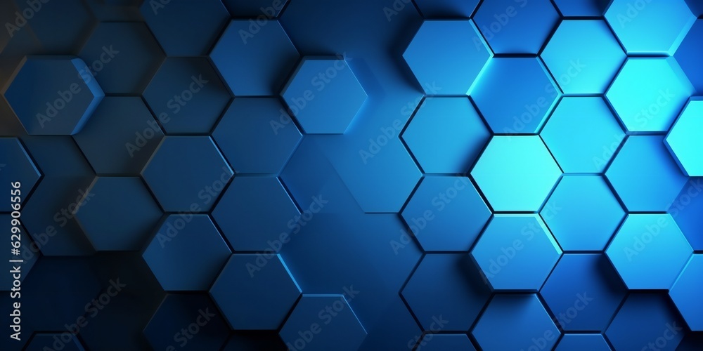 Hexagonal gradient background with blue hexagons Hexagonal gradient background with blue hexagons