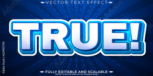 True text effect, editable poster and social media text style