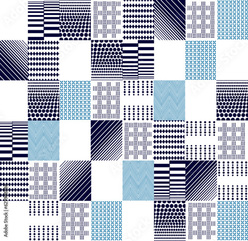 Geometric Shapes pattern in square for design print