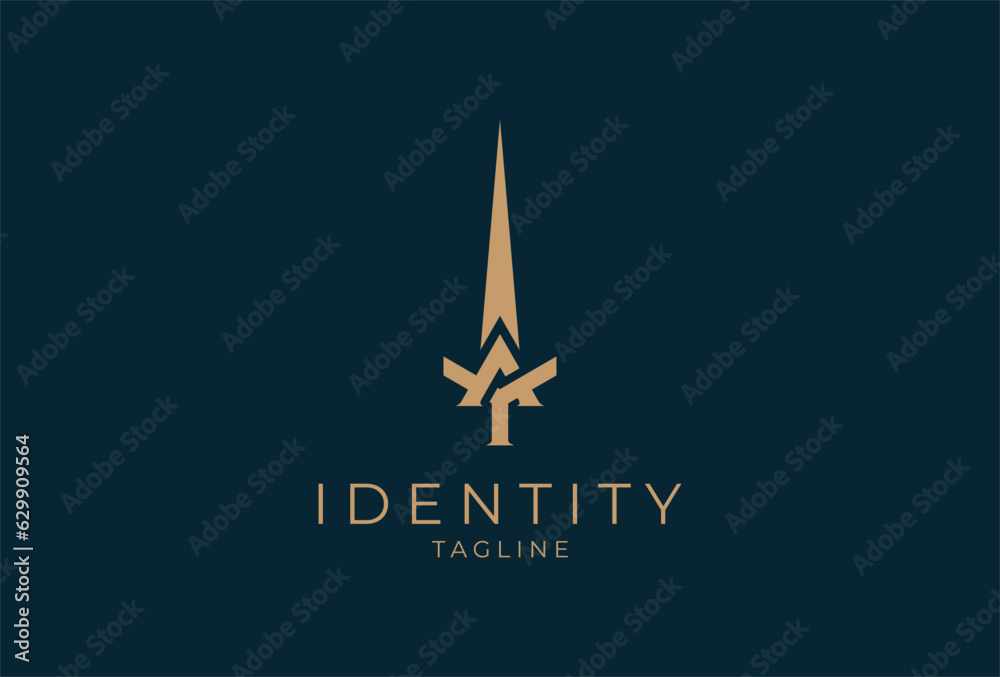 A striking, abstract logo design featuring a stylized sword with intricate, tribal-inspired details 49447104 Vector Art at... 