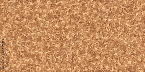 Seamless noticeboard with cork texture. Corkboard for pinning notes, to-do lists, photos. Brown bulletin board with a grainy pattern. Background for scrapbooking. Vector illustration.