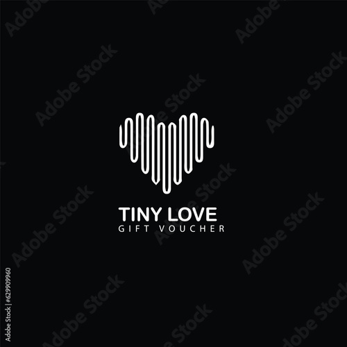 Modern heart line logos. Cool geometric forms.