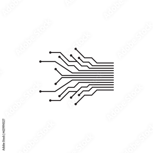 Circuit vector illustration design template