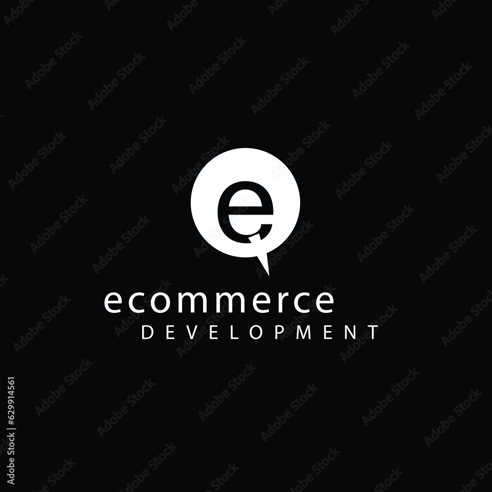 Ecommerce Letter e logo design Ecommerce Letter e logo design