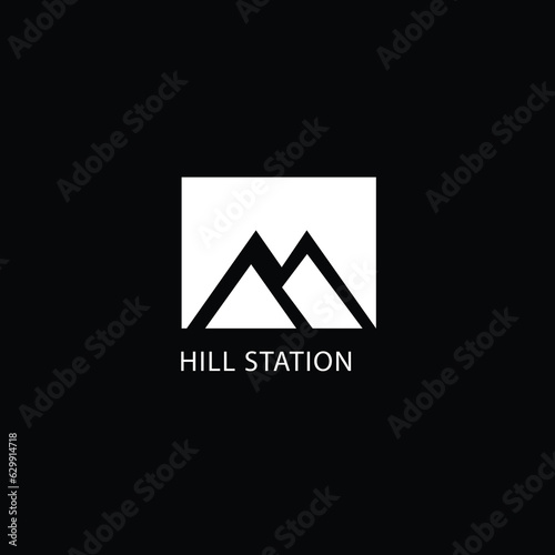 Hill station logo design vector illustration