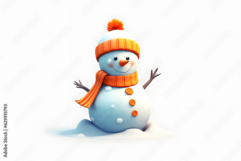 Snowman 3d animation Made with Generative AI