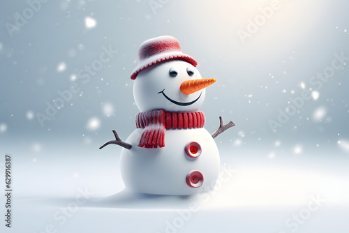 Snowman 3d animation Made with Generative AI © Ky