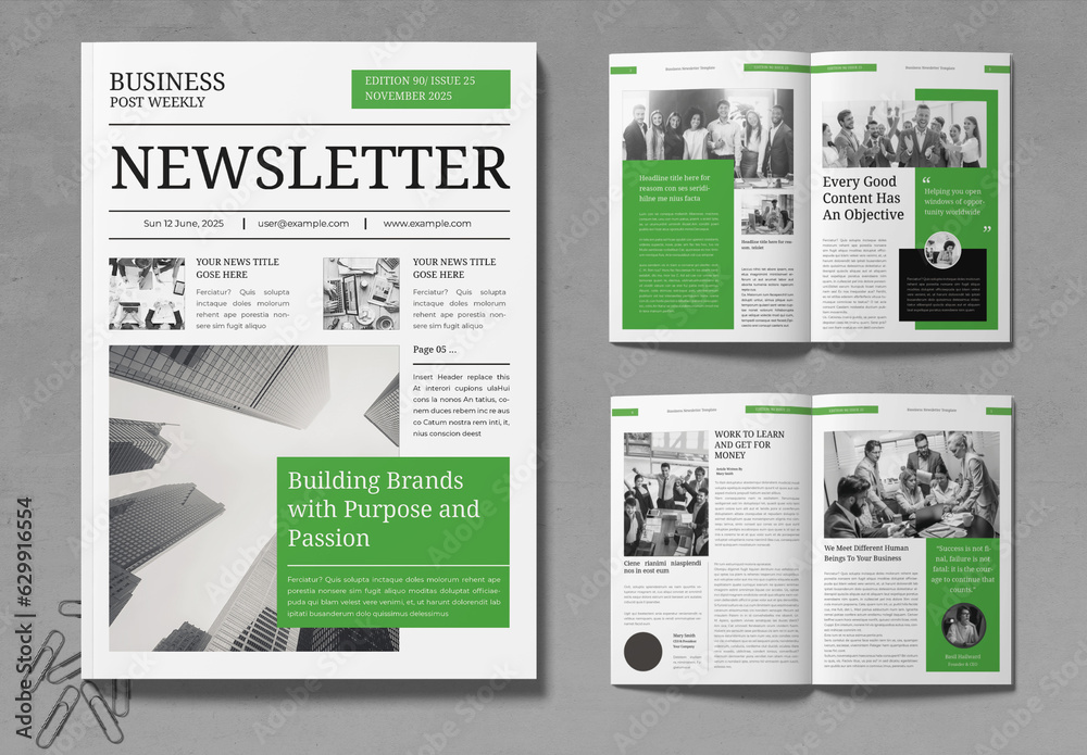 Newsletter Template Stock Template Adobe Stock Newsletter Template Stock Template Adobe Stock