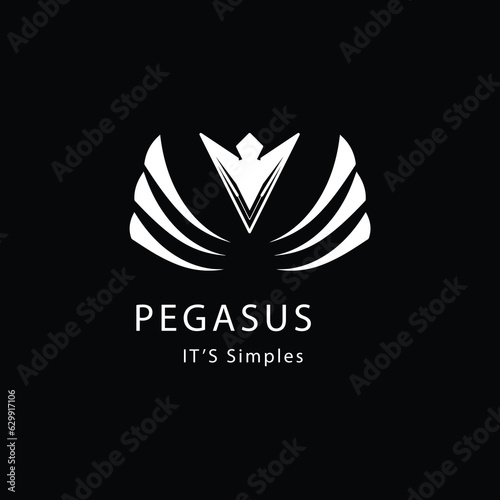 Pegasus Horse Jump Flying Logo