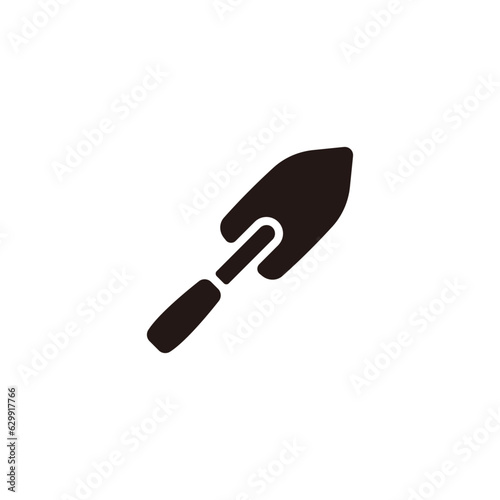 Hand transplanter icon.Flat silhouette version.